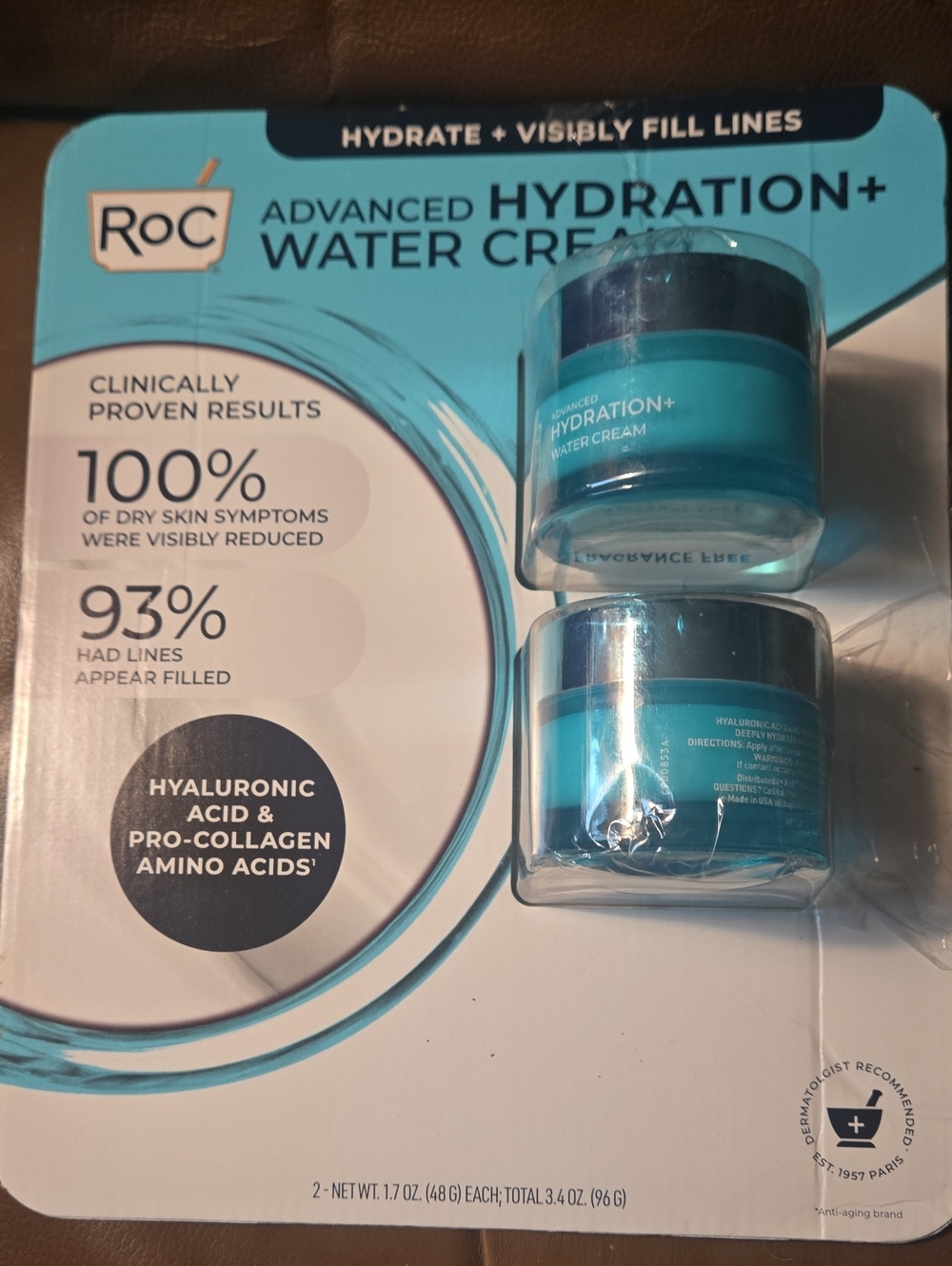 RoC Advanced Hydration+ Water Cream - Blue (2-Pack)